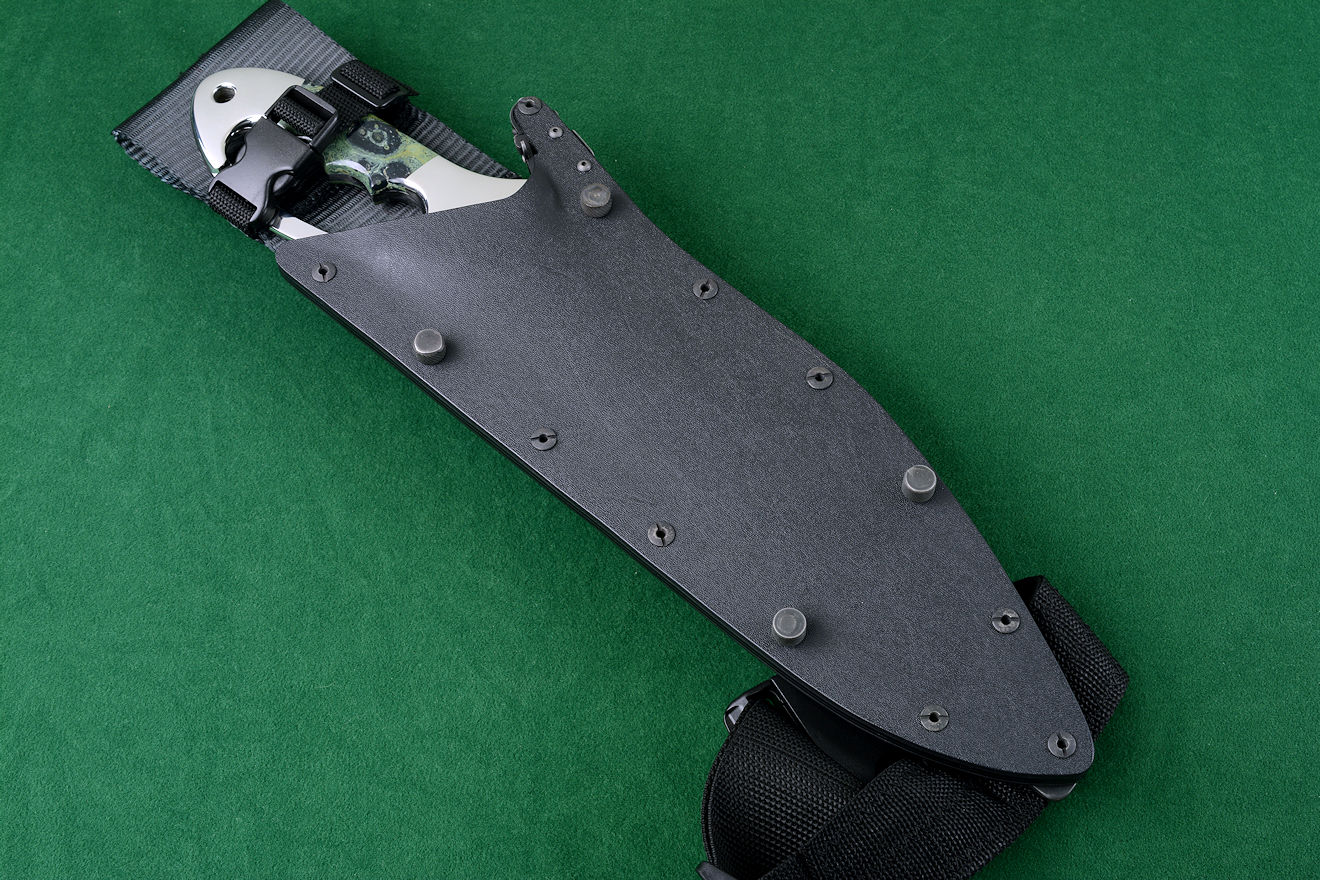 "Anan ke" custom tactical khukri modular belt loop extender sheath component shown