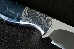 "Regulus" 5 power enlargement of reverse side engraving bolster detail. 