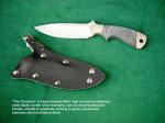 "Creature" tacical combat, CSAR knife in high chromium stainless steel blade, 304 stainless steel bolsters, micarta phenolic handle, locking waterproof sheath