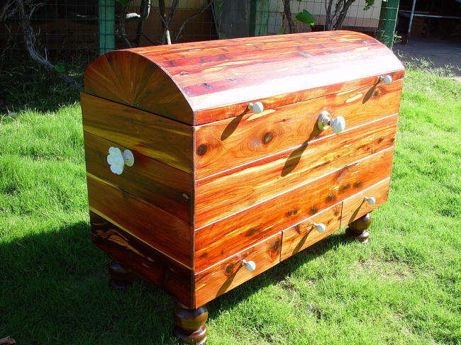 Handmade chest, cedar